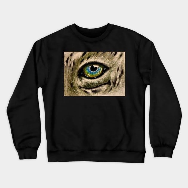 Leopard’s Eye Crewneck Sweatshirt by Saquanarts